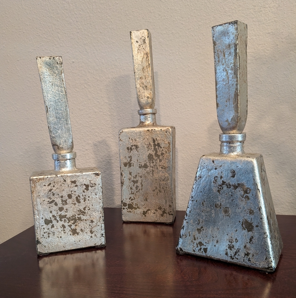 Silver Decorative Sculptures Set